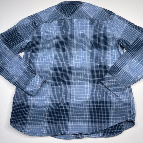 Billabong Flannel Shirt Plaid Button Blue Gorp Outdoor Grunge Skater Street XL - Picture 4 of 14